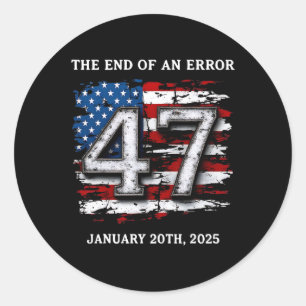 Adesivo Redondo Fim Do Erro 20 De Janeiro De 2025 Presidente Inaug