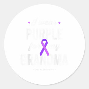 Adesivo Redondo Fim, Eu Visto Roxo Para Minha Avó, Heimers Awaren