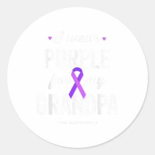 Adesivo Redondo Fim, Eu Visto Roxo Para O Meu Avô, Heimers Awaren