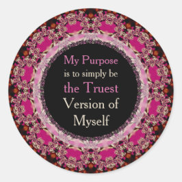 Adesivo Redondo Finalidade e Significado Afirmações de Cotação Per