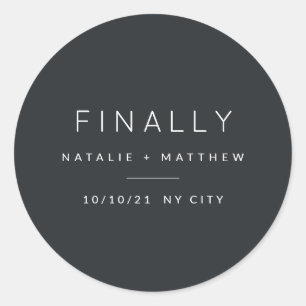 Adesivo Redondo Finalmente, salve a data