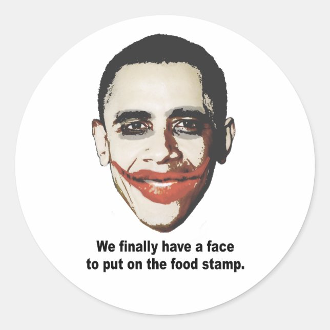 Adesivo Redondo Finalmente temos um rosto para colocar na comida. (Frente)