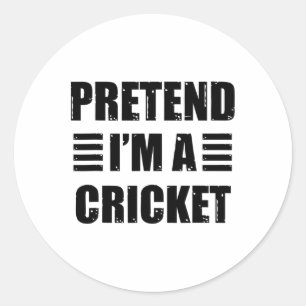 Adesivo Redondo Fingir Que Sou Um Cricket Preguiçoso Divertido Fác