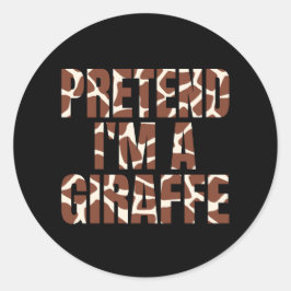 Adesivo Redondo Fingir que sou um Dia de as Bruxas engraçado de Gi