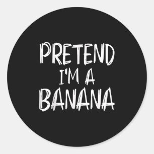 Adesivo Redondo Fingir que sou um disfarce de banana Festa de Hall