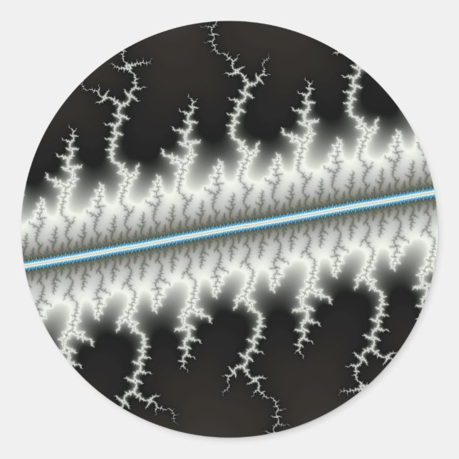 Adesivo Redondo Fio elétrico - Fractal (Frente)