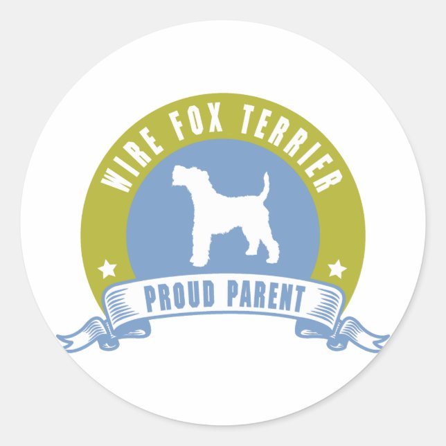 Adesivo Redondo Fio Fox Terrier (Frente)