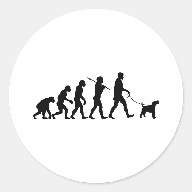 Adesivo Redondo Fio Fox Terrier (Frente)