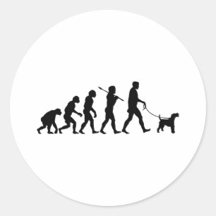 Adesivo Redondo Fio Fox Terrier