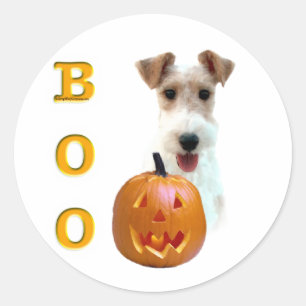 Adesivo Redondo Fio Fox Terrier Boo