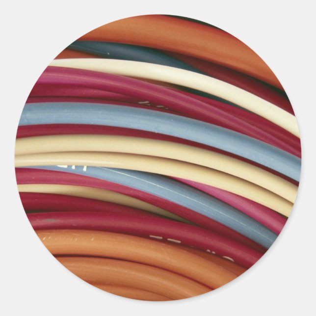 Adesivo Redondo Fios elétricos (Frente)