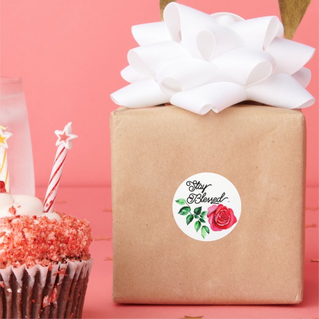 Adesivo Redondo Fique abençoado (Festa)