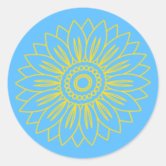 Adesivo Redondo Fique com a Ucrânia