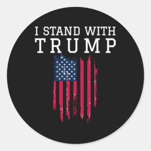Adesivo Redondo Fique Com O Trump Pro Trump Support