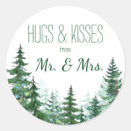 Adesivo Redondo Fir Tree Obrigado Stickers