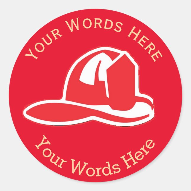 Adesivo Redondo Fire Department Helmut Custom Round Sticker (Frente)