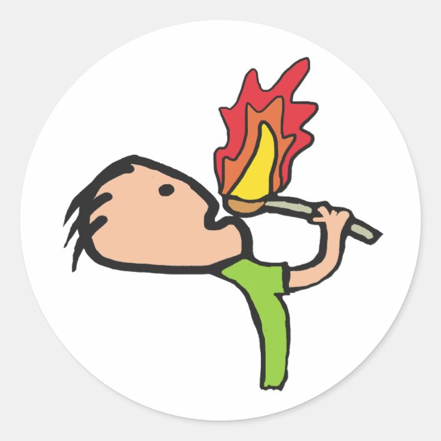 Adesivo Redondo Fire Eating (Frente)