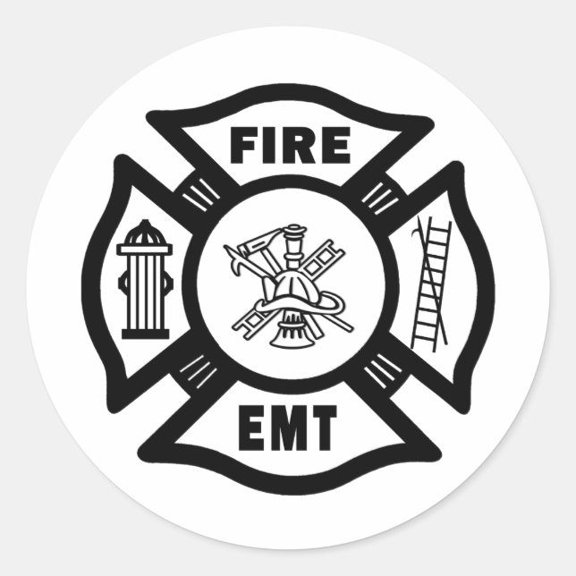 Adesivo Redondo Fire EMT (Frente)