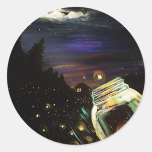 Adesivo Redondo Fire Fly Sky