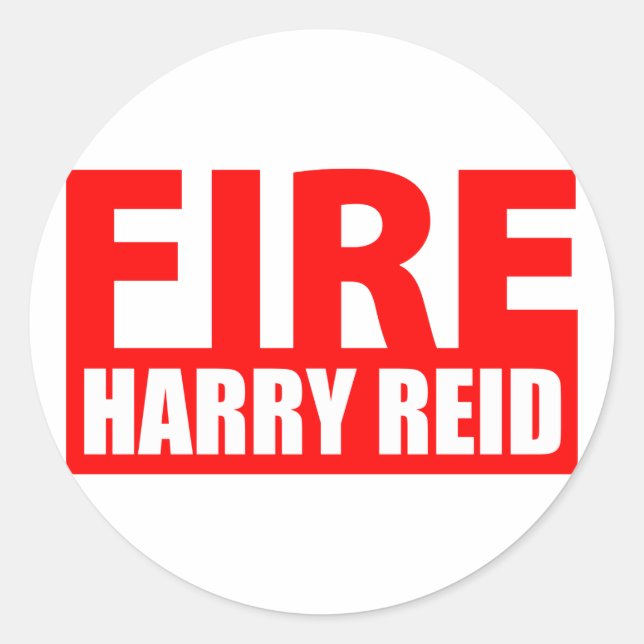 Adesivo Redondo Fire Harry Reid (Frente)