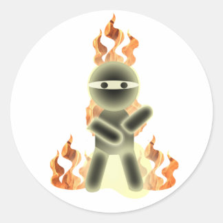 Adesivo Redondo Fire Ninja (por lil kolohe Nick)