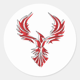 Adesivo Redondo Firebird - Phoenix