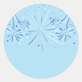 Adesivo Redondo Firecracker espumante, 4 de julho