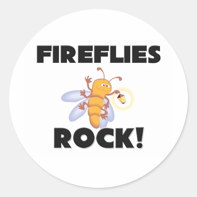 Adesivo Redondo Fireflies Rock (Frente)
