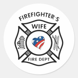 Adesivo Redondo Fireman Wives EUA
