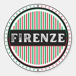 Adesivo Redondo Firenze City Pride Emblem – Italian Identity