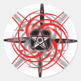 Adesivo Redondo FireStar White Round Sticker