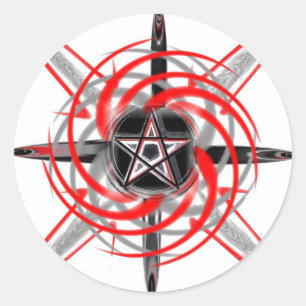 Adesivo Redondo FireStar White Round Sticker