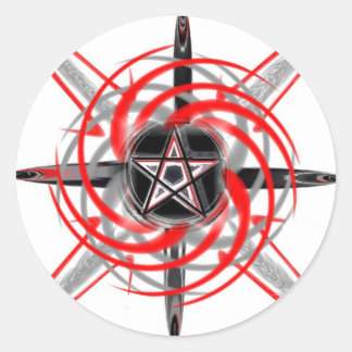 Adesivo Redondo FireStar White Round Sticker