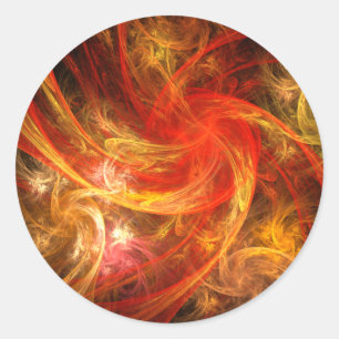 Adesivo Redondo Firestorm Nova Abstrato Art Round Sticker