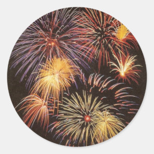 Adesivo Redondo Fireworks - Sticker