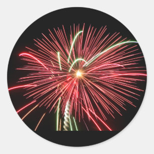 Adesivo Redondo Fireworks Vermelho