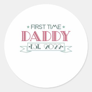 Adesivo Redondo First Time Dad 2022