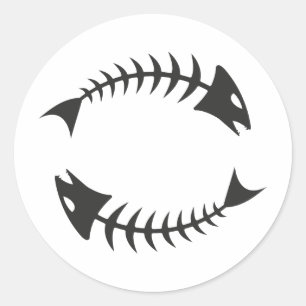 Adesivo Redondo Fischgräte de Peixe Duplo