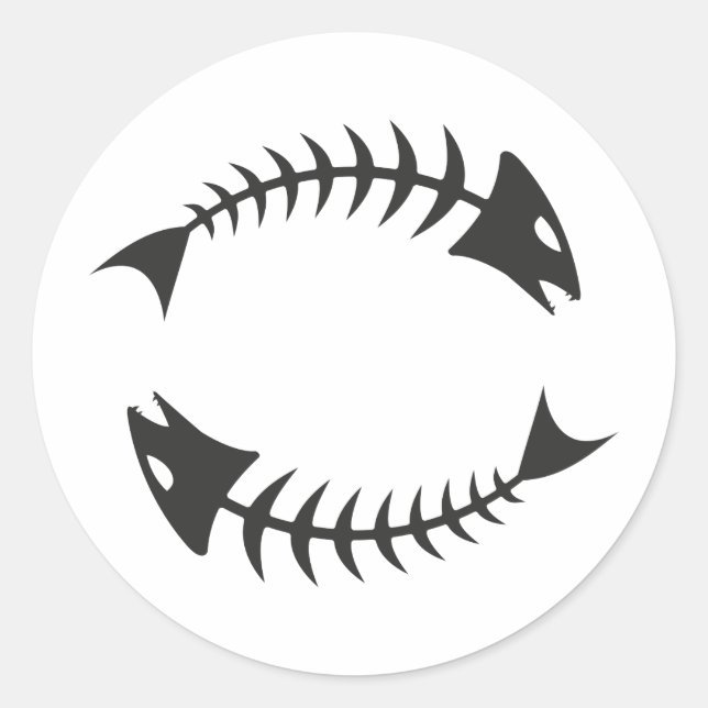 Adesivo Redondo Fischgräte de Peixe Duplo (Frente)