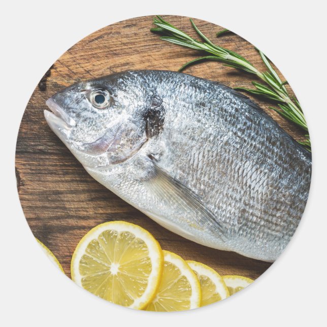 Adesivo Redondo Fish Dorado (Frente)