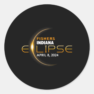 Adesivo Redondo Fishers Indiana Total Solar Eclipse 2024