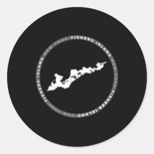 Adesivo Redondo Fishers Island New York