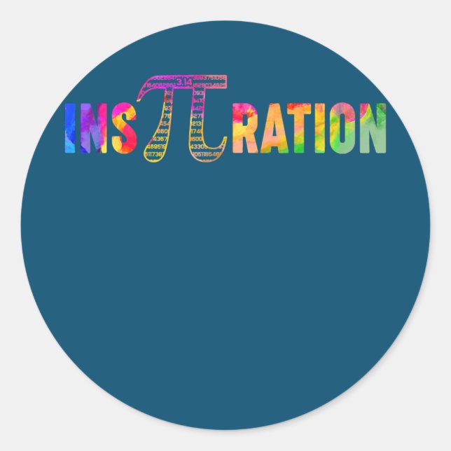 Adesivo Redondo Física Matemática Irracional 3 14 Pi-Day (Frente)