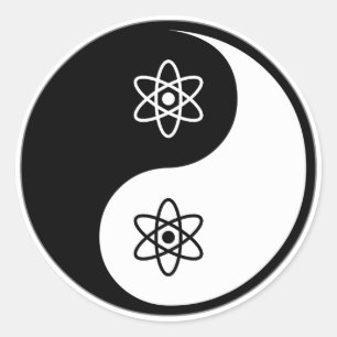 Adesivo Redondo Física Nuclear Yin Yang