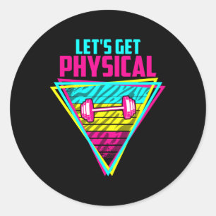 Adesivo Redondo Físico - anos 80 de Gym