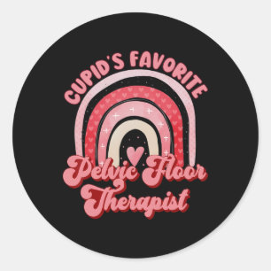 Adesivo Redondo Fisioterapeuta Pelvic Floor Rainbow no Dia dos Nam
