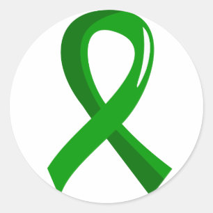 Adesivo Redondo Fita 3 do verde da saúde mental