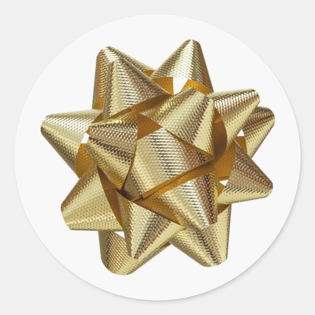 Adesivo Redondo Fita/Arco Dourado (Frente)