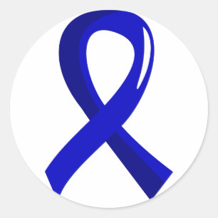 Adesivo Redondo Fita azul 3 do cancro do cólon