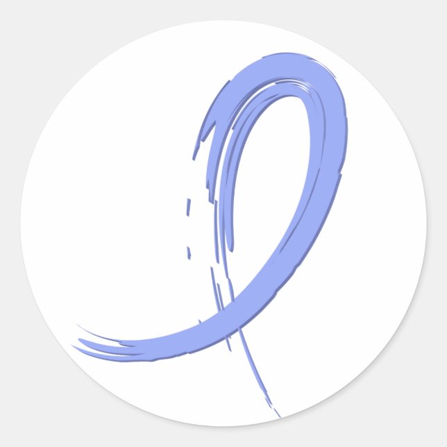 Adesivo Redondo Fita Azul Prostata A4, Cancer (Frente)